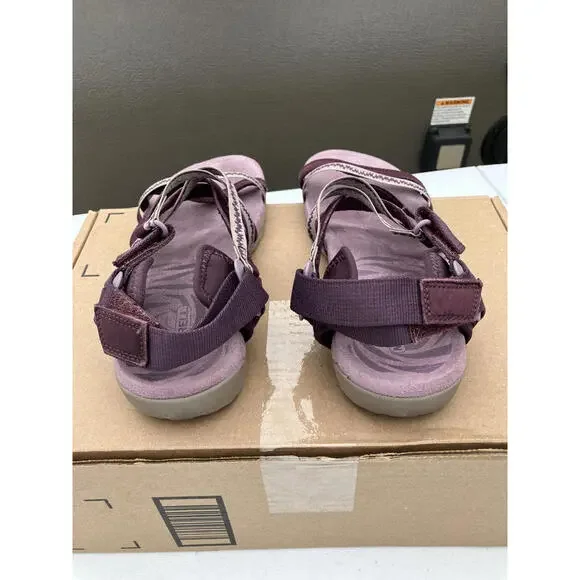 Merrell Women's Size 6 Terran 3 Cush Lattice Sandals Burgundy Leather J005662 - Picture 8 of 8